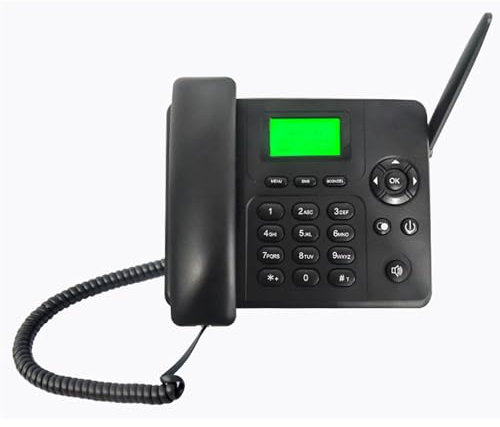 Pgkog Telefono Fisso con Sim, Telefono Fisso da Tavolo Telefono Domestico, gsm Quad Band, Sim Telefono, Antenna Incorporata, Segnale Forte, Adatto per L'uso in Ufficio E in Casa