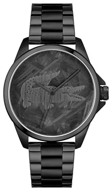 Lacoste Montre à Mouvement à Quartz Trois Aiguilles pour Homme Collection Le Croc avec Bracelet en Acier Inoxydable Noir - 2011396