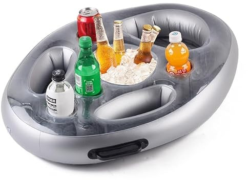 Soporte para Bebidas para Piscina Piscina Portavasos para Piscina Bandeja Inflable De PVC Suministros, Bandeja De Posavasos Porosa De Gran Capacidad para Bebidas para Piscina