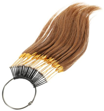 MUCKLILY 30 Haarfarbenringe Echthaar Haartest Strähnen Haarfarbprobe für Friseure Kosmetikbedarf Satz