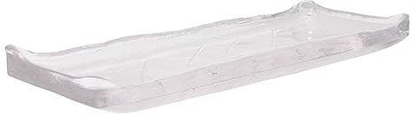 Ipetboom Rectangular Glass Food Snack Tray Small Oblong Glass Serving Plate Japanese Style Tableware for Sushi and Appetizers