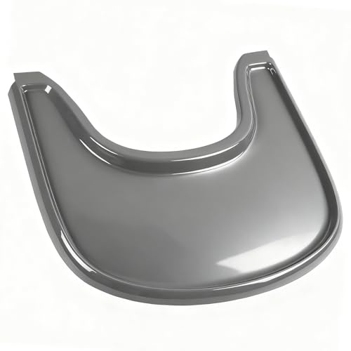 Hochstuhl-Tablett kompatibel mit Stokke Tripp Trapp Stuhl | Glatte Oberfläche und Starker Saugkraft, Einfach zu montieren, Hochstuhlzubehör für Kleinkinder 6–36 Monate - Grau