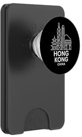 Hong Kong China Skyline Architecture City Travel Buildings PopSockets PopWallet for MagSafe