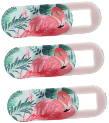 UTHCLO Cache pour Webcam en Abs Motif Flamant Rose Lot de 3 Pièces Protection Vie Privée Compatible Plupart des Appareils Design Ultra-Fin et Taille Ultra-Petite