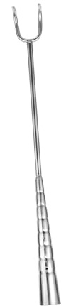 VALICLUD Crochets à Viande Double Crochet et Manche Long en Acier Inoxydable Argenté Accessoires Barbecue Pratiques pour Griller en Extérieur