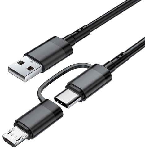 Cable for Amazon Fire Tablet,USB Charger Cord for Kindle Paperwhite,Oasis,Voyage Touch E-Readers,Micro Cable USB C Charging Cord Fire HD 10 8 7 Plus,Max 11,Kids Pro,Edition,Type C (Black, 10ft)