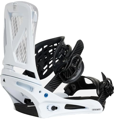 Burton Genesis - Fijaciones de Snowboard Re:Flex White para hombre, talla M, color blanco