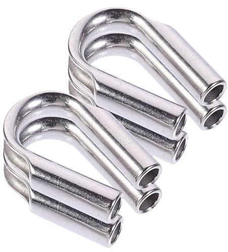 FELTECHELECTR Guardacabos de Tubo de Acero Inoxidable 304, Paquete de 4 Piezas, Reduce la Abrasión y Refuerza la Unión para Cables de Alta Resistencia