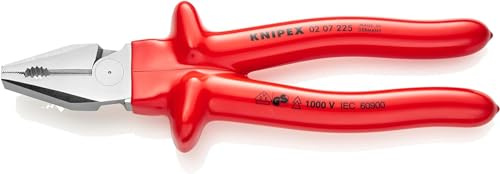 KNIPEX Kraft-Kombizange tauchisoliert, VDE-geprüft verchromt 225 mm 02 07 225