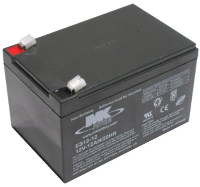 Pair of 12V 12Ah MK Sealed Lead Acid (AGM) Mobility Scooter Batteries (ES12-12) (One Colour / One Size)