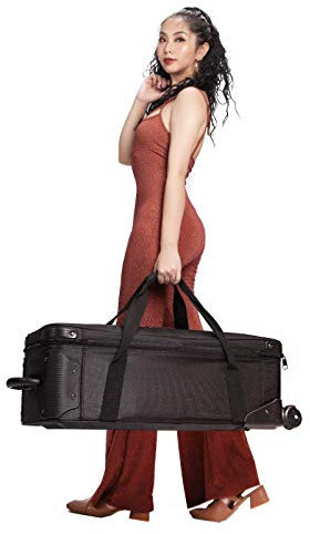 Sac Trépieds Photo Valise Photographie Flash Studio Sac de Voyage à roulettes Rembourré Valise Eclairage Flight Case 33 Pouces pour Support de Lumière Stroboscope Parapluie Projecteur