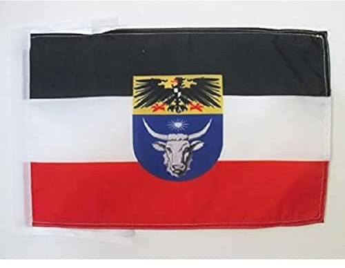 AZ FLAG Bandera África del Sudoeste Alemana 1884-1915 45x30 cm Cuerdas | Uso interior y exterior Enseña del imperio alemán costuras dobles y bordes reforzados poliéster 100D