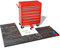vidaXL Carrito de Herramientas para 1125 Piezas Acero Rojo Caja de Bricolaje