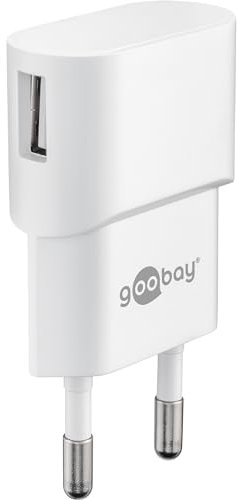 goobay 449482 Caricatore USB 1A 5W Compatto Spina Europea Bianco Bianco