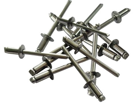 4mm Rivets Stainless Steel Type A Blind Rivet Dome Head Din 7337 (Pack of 50) (4mm x 6mm)