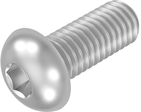 SECCARO Flachkopfschraube M4 x 10 mm, Edelstahl V2A VA A2, ISO 7380, Innensechskant, 20 Stück