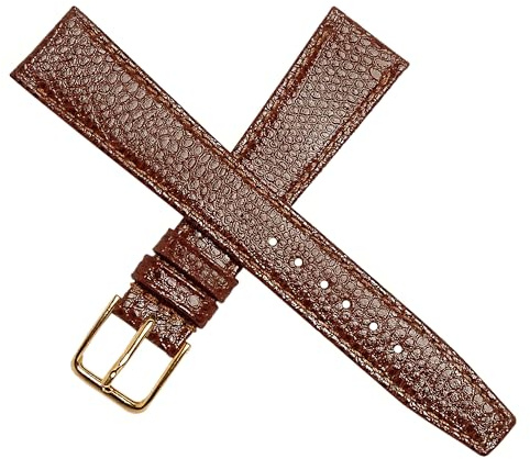 Dcasmo group Correa de Reloj Vintage New Old Stock 1960 1970 Cuero Genuino Grano de Lagarto Retro con Hebilla Dorada