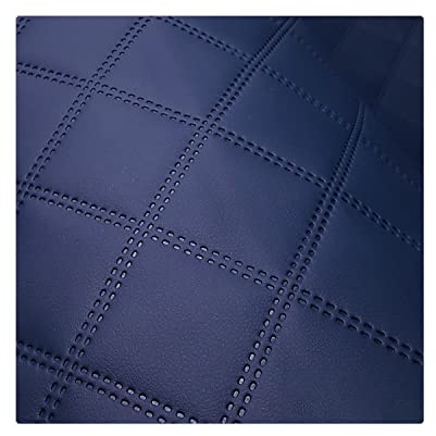 Kunstleder Meterware Stoffe zum Nähen Dunkelblau Wasserdichte Polsterung (1 Stk- Breite: 140cm x Länge: 100cm) Polsterstoff Polster für Möbel Schuhe Handtaschen Steppung 7x7 cm