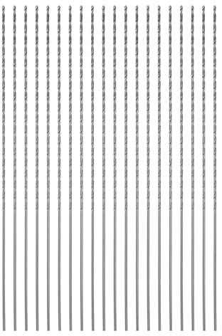 sourcing map 20pcs Extra Long Drill Bits, 1mm HSS Drill Bit with High Speed Steel Straight Shank 120mm Length for Metal Woodwork Plastic Aluminum Alloy