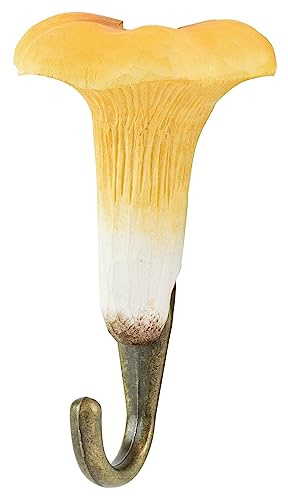 WILDLIFEGARDEN WG4550 Haken Pfifferling - Handgeschnitzter Wandhaken aus Holz und Metall
