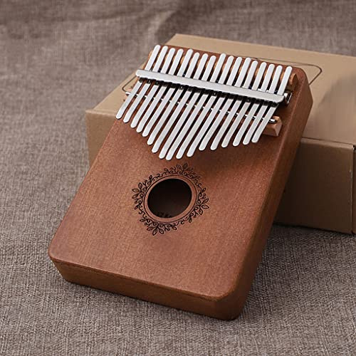 TRoki Mahagoni Kalimba-Daumenklavier mit 17 Tasten: Tragbares Fingerklavier aus Holz mit sattem Klang