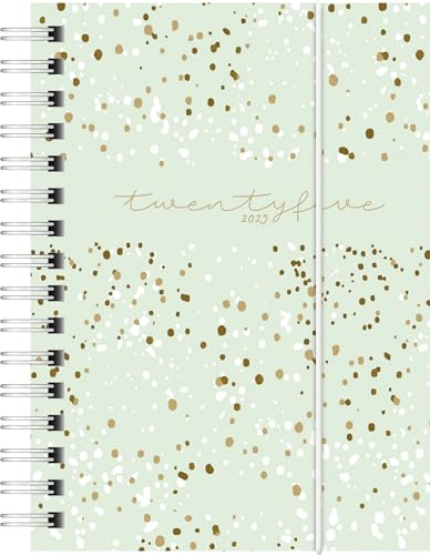 rido/idé Taschenkalender Modell perfect/Technik I (2025) „Confetti“, 2 Seiten = 1 Woche, A6, 160 Seiten, PP-Einband, mint