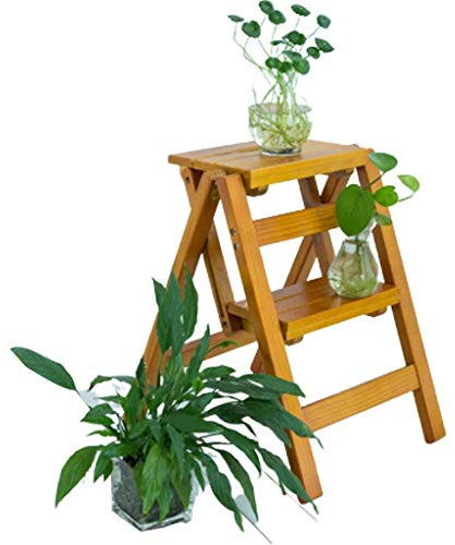 Kletterhocker für den Innenbereich, robuste Treppenstühle, klappbarer Tritthocker, verbreiterte Trittleiter aus Holz, tragbare Schuhbank, Blumenregal/2 Stufen