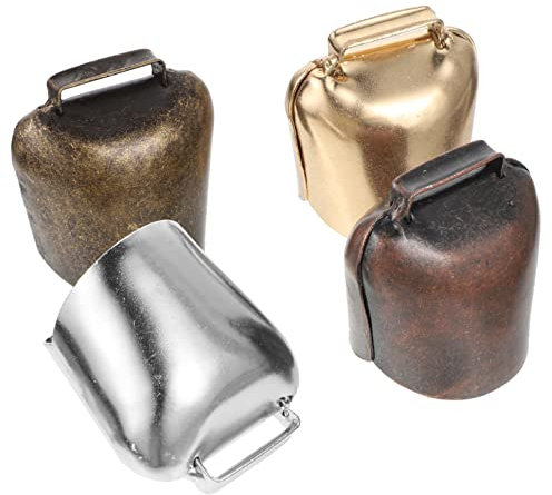 ULDIGI 4stücke Lauter Warnungsglocke Für Haustiere Vintage Kupferklingel Für Outdoor-aktivitäten Zum Camping Und Wandern Anti-Verlust Glocken Für Hunde Und Nutztiere