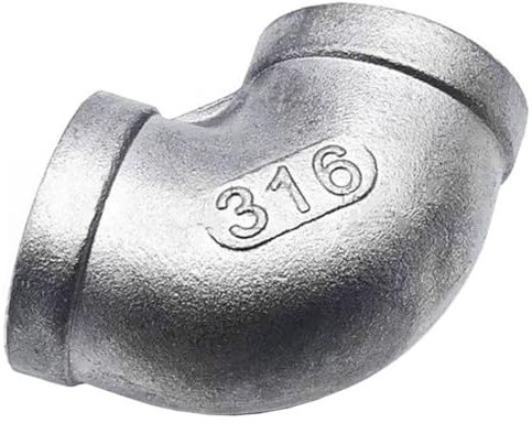 RAMBEX 1/4 3/8 1/2 3/4 1 1-1/4 1-1/2 2 Female thread 90 Degree right angle Elbow Connector Coupler 316 Stainless steel joint plumbing fittings, 1PCS(3/4 DN20)