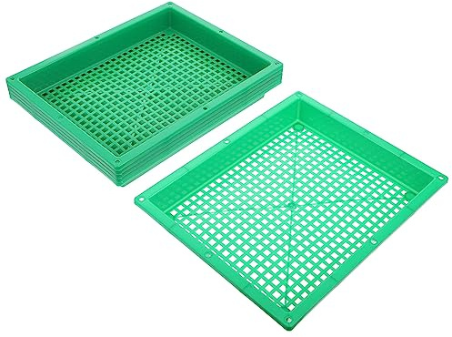 SUPVOX 6 Bandejas De Plástico Múltiples Agujeros para Semilleros Bandeja De Germinación para Vivero