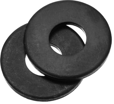 QUARKZMAN 20 Stück Runde Unterlegscheiben M12 x 30 x 3 mm, Kohlenstoffstahl Dichtscheiben Schwarz Beilagscheiben Set, O Ring Flache Dichtungsringe für Schrauben Muttern Gewindestange