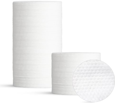 900Pcs Cotton Pads, 100% Gentle Cotton Wool Makeup Remover Pads, Soft Cleansing Face Cotton Rounds for Make Up Removal & Skincare