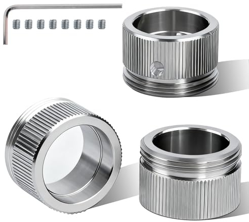 3pcs 304 Edelstahl Heizungsventil adapter, Heizkörperventil Thermostatkopf mit den Streifen, M30*15 RA/Rav Schnittstelle Adapter auf