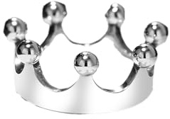Toypocket JA Elegant Silver Ring,JA Crown Ring for Women,Size 8