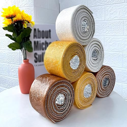 HENANCXF 2M (6.56FT) Selbstklebende Sockelleiste & Dekorstreifen - Klebeprofil für Spiegelkanten, TV-Wand, Wohnzimmer Deko - Schnelle und Saubere Anbringung(Size:8CM,Color:Brown)