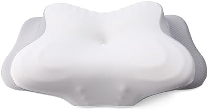 Schmetterlings Memory Foam Nackenkissen, Ergonomisches Orthopädisches Seitenschläfer, Anti Schnarch Nackenstützkissen für Rückenschläfer & Bauchschläfer, Kühi und Atmungsaktiv (Weiß)