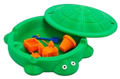 shuhauk Mini Turtle Sandbox,Mini Sandbox with Lid and Tools | Stress Relief Sand Toys | for Kids Boys Girls Outdoor Indoor Garden Beach Backyard Park Playground Desk Desktop Studio Bedroom