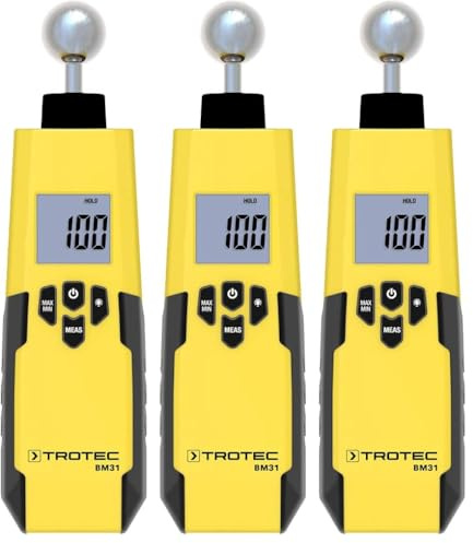 TROTEC - Medidor de humedad de materiales BM31 (medición hasta 40mm) (Paquete de 3)