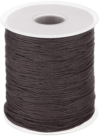 QUARKZMAN Cordino Intrecciato per Tende A Rullo 1.5mm 150 Metri Cordino Nylon Intrecciato per Tende Romane Filo per Collana Braccialetto Filo per Tende A Rullo Fai da Te Artigianato caffè