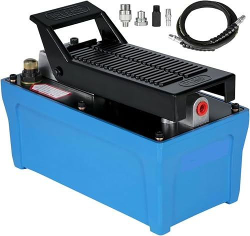 Lufthydraulikpumpe 10000PSI Pneumatische Hydraulische Fußpumpe für Takelage und Bewegen schwerer Maschinen, Autoreparatur, Öl-Takelage für Heimwerker Anfänger