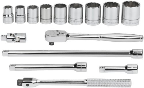 Williams WSB-15FTB 15-teilig 3/8 Zoll Antrieb Stecknuss und Antrieb Werkzeugsatz mit Werkzeugkasten