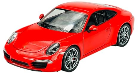 Porsche 911 Carrera S (991), röd, modellbil, färdig modell, Welly 1:24