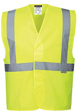 Portwest Gilet 1 bande & baudrier, Couleur: Jaune, Taille: S/M, C472YERS/M