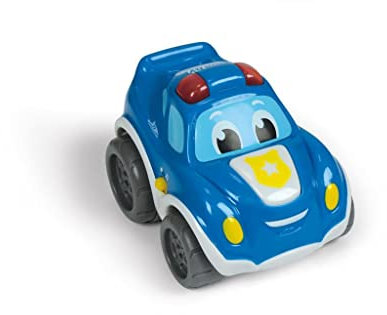 Baby Clementoni - 412010 - Pull Back & Go ! - Voiture Miniature de Police à Rétrofriction - Sons et Lumières - Premier Âge - Jeu pour Jeunes Enfants - De 1 à 4 Ans
