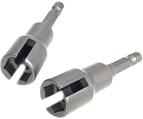 PANOVOS (2pc) Power Wing Nut Driver Set,Slot Wing nuts Drill Bit Socket Wrenches Tools Set,1/4 Hex Shank Drills Bits for Panel Nuts screws bolt