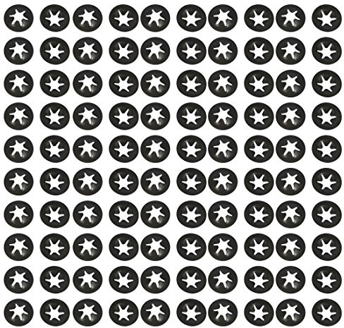 sourcing map 100 Stück Sternschloss Sicherungsscheiben 4mm x 12mm mit Innenzahn Ersatz