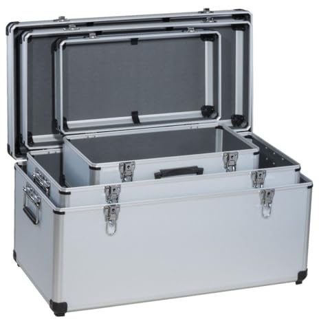 TrendLine Werkzeugbox-Set 3 in 1 Alubox Werkzeugkoffer Mehrzweckbox