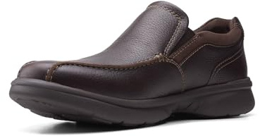 Clarks Collection Men's Bradley Step Loafer, Brown Tumb, 11 M