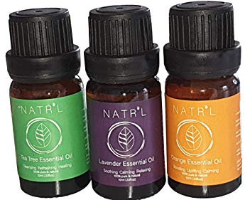 3X 10ml Essential Oils by Natr'l: Lavender, Orange and Tea Tree