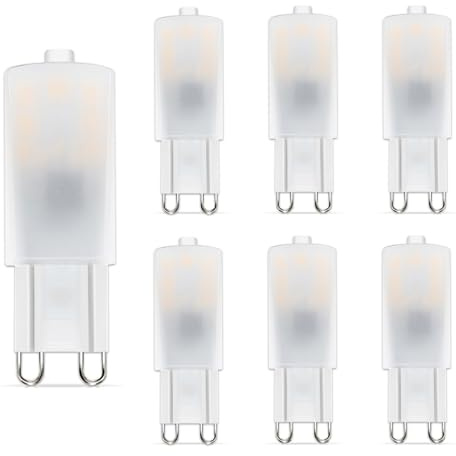Noobibaba G9 LED Warmweiß 2,5W 25 Watt 250lm G9 LED 2700K 6er-Pack